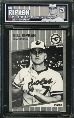 1989 Fleer #616A Bill Ripken Rick Face Black & White Test Run