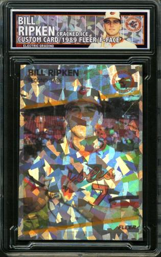 1989 Fleer #616A Bill Ripken Rick Face Custom Cracked Ice