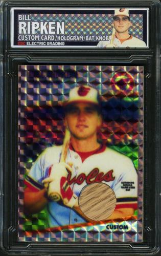 1989 Fleer #616A Bill Ripken Rick Face Custom Hologram / Bat Knob