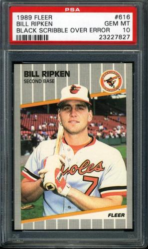1989 Fleer #616D Bill Ripken Black Scribble [No 'F' Showing (Faint 'F')] PSA 10 #23227827