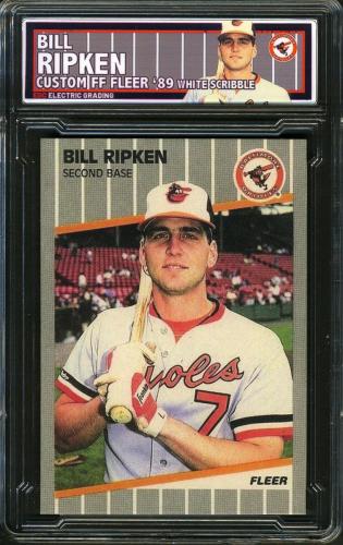 1989 Fleer #616C Bill Ripken White Scribble Custom