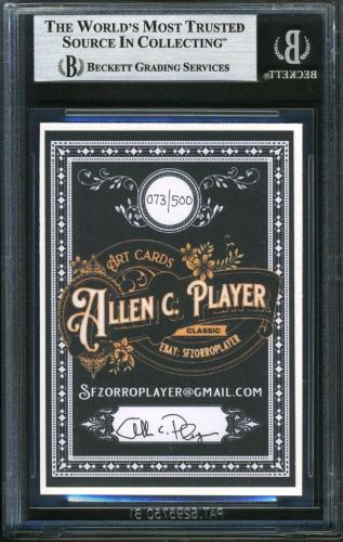 2019 Allen C. Player Art Cards [Black / Black back] - Back
