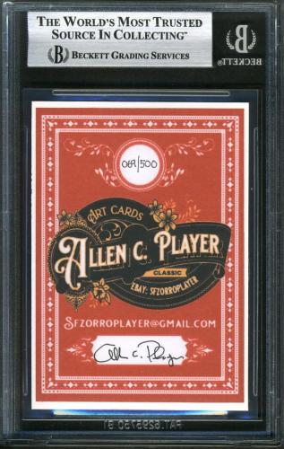 2019 Allen C. Player Art Cards [Black / Red back] - Back