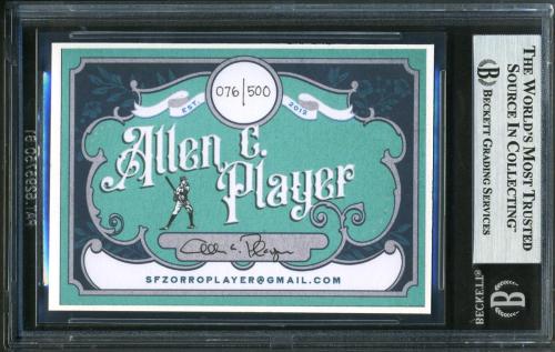 2019 Allen C. Player Art Cards [Blue Horizontal back] - Back