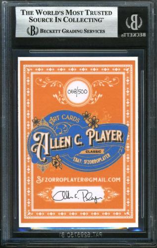 2019 Allen C. Player Art Cards [Blue / Orange back] - Back