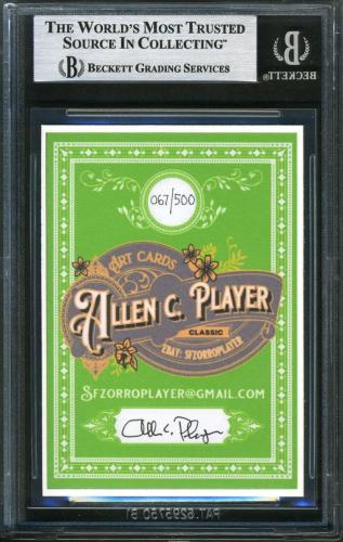 2019 Allen C. Player Art Cards [Gray / Green back] - Back
