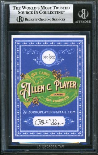 2019 Allen C. Player Art Cards [Green / Blue back] - Back