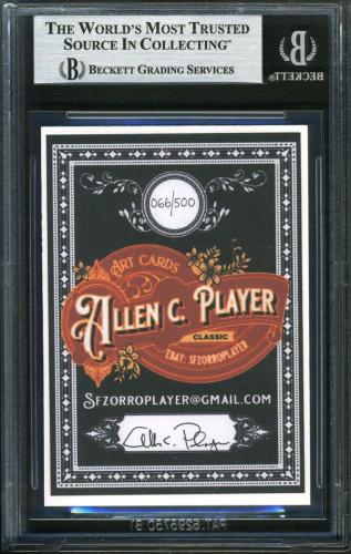 2019 Allen C. Player Art Cards [Red / Black back] - Back