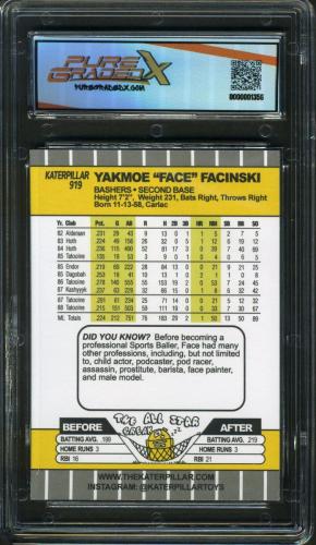 2021 Katerpillar #919 Yakmoe Facinski Graded - Back