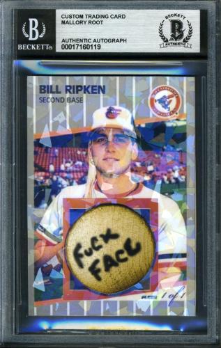 2022 Mal's Custom Cards Cracked Ice 1989 Fleer Design 1/1 Mallory Root