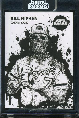 2023 Impero Arts Salty Peppers Casket Card Black Scribble
