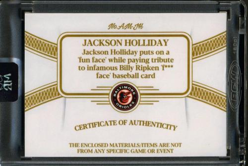 2024 Authentik Memories Flawless Jackson Holliday #AM-JH - Back