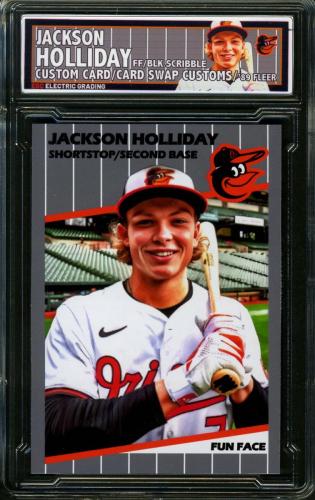 2024 Card Swap Customs Fun Face Black Scribble Jackson Holliday