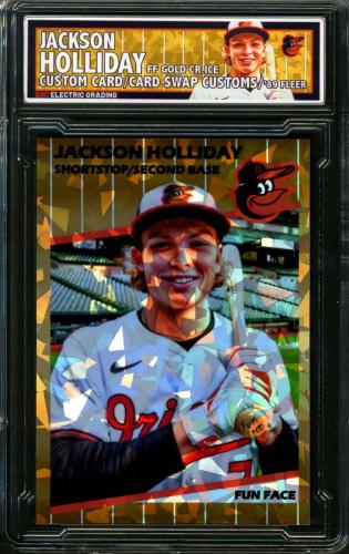 2024 Card Swap Customs Fun Face Gold Cracked Ice Jackson Holliday