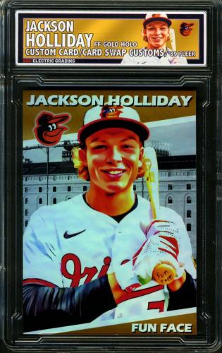 2024 Card Swap Customs Fun Face Gold Holo #2 Jackson Holliday