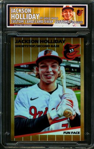 2024 Card Swap Customs Fun Face Gold Holo #1 Jackson Holliday