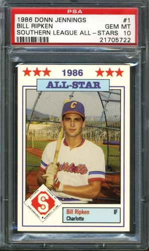 1986 Southern League All-Stars Jennings #1 Bill Ripken PSA 10 #21705722
