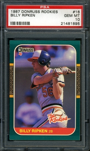 1987 Donruss Rookies #16 Bill Ripken XRC PSA 10 #18958195