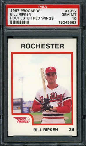 1987 Rochester Red Wings ProCards #12 Bill Ripken PSA 10 #19249563