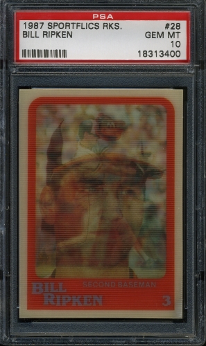 1987 Sportflics Rookies II #28 Billy Ripken PSA 10 #18313400