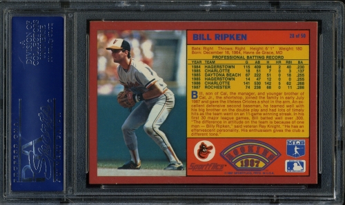 1987 Sportflics Rookies II #28 Billy Ripken PSA 10 #18313400 - Back