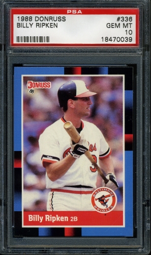 1988 Donruss #336 Bill Ripken RC* PSA 10 #18470039