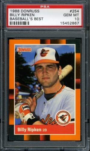 1988 Donruss Baseball's Best #254 Billy Ripken PSA 10 #15452867