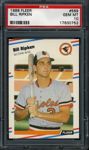 1988 Fleer #569 Bill Ripken RC* PSA 10 #17630752