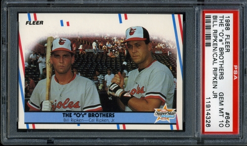 1988 Fleer #640 Ripken Brothers PSA 10 #11914326