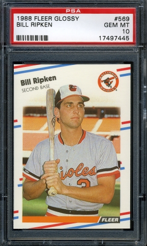 1988 Fleer Glossy #569 Bill Ripken PSA 10 #17497445