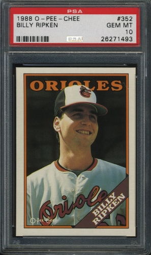 1988 O-Pee-Chee #352 Billy Ripken PSA 10 #26271493