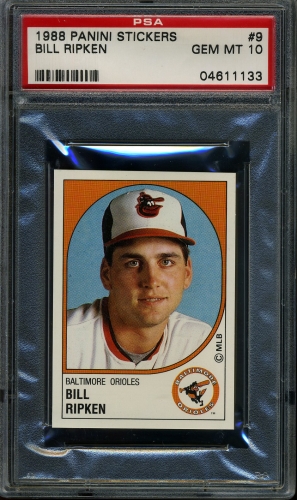 1988 Panini Stickers #9 Bill Ripken PSA 10 #04611133