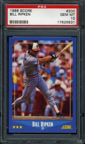 1988 Score #200 Bill Ripken RC* PSA 10 #17625831