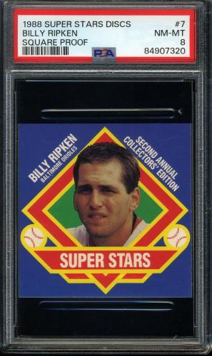 1988 MSA Iced Tea Discs Square Proof #7 Billy Ripken PSA 8 #84907320