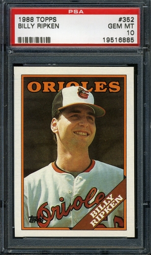 1988 Topps #352 Bill Ripken RC* PSA 10 #19516885