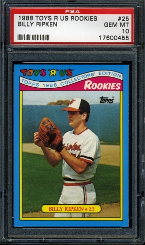 1988 Toys'R'Us Rookies #25 Billy Ripken PSA 10 #17600455