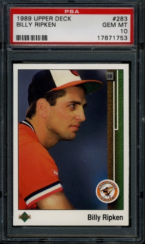 1989 Upper Deck #283 Billy Ripken PSA 10 #17871753