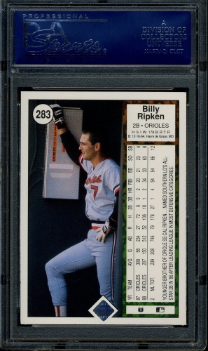 1989 Upper Deck #283 Billy Ripken PSA 10 #17871753 - Back