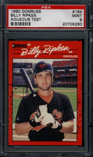 1990 Donruss Aqueous Test #164 Bill Ripken PSA 8 #20708280