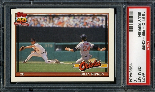 1991 O-Pee-Chee #677 Billy Ripken PSA 10 #19534404