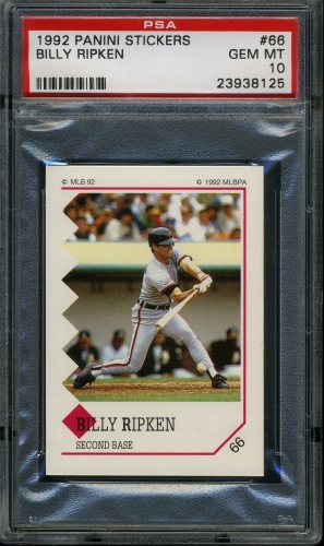 1992 Panini Stickers #66 Bill Ripken PSA 10 #23938125