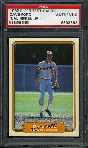 1982 Fleer Test Cal Ripken Jr / Dave Ford PSA Authentic #18833362