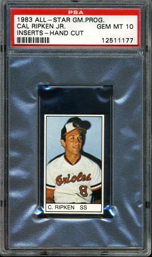 1983 All-Star Game Program Inserts #23 Cal Ripken PSA 10 #12511177