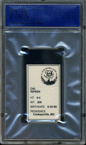 1983 All-Star Game Program Inserts #23 Cal Ripken PSA 10 #12511177 - Back