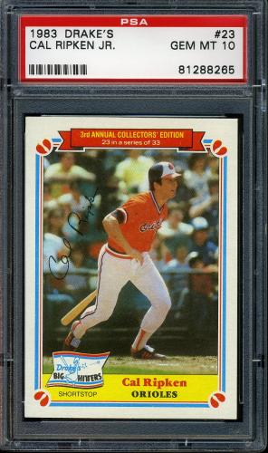 1983 Drake's #23 Cal Ripken PSA 10 #81288265