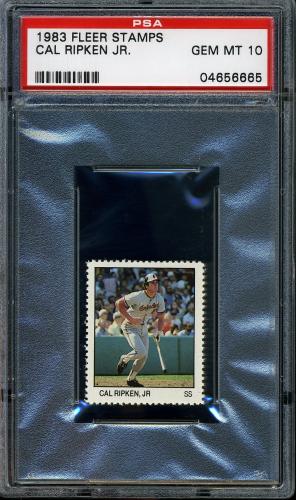 1983 Fleer Stamps Cal Ripken Jr. [Sheet - 4 Perforated Sides] PSA 10 #04656665