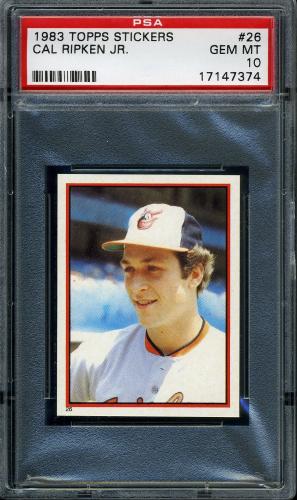 1983 Topps Stickers #026 Cal Ripken PSA 10 #17147374