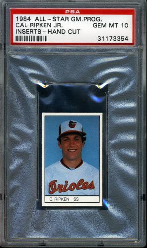 1984 All-Star Game Program Inserts Cal Ripken PSA 10 #31173354