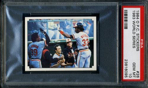 1984 O-Pee-Chee Stickers #026 Eddie Murray WS PSA 10 #23816095