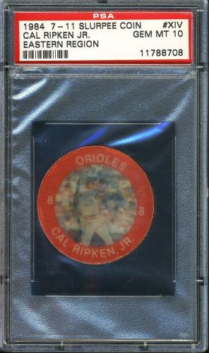 1984 Seven-Eleven Coins #XIV Cal Ripken PSA 10 #11788708